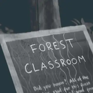 A forest classroom being built in a film for YesMake
